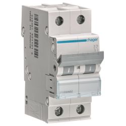 Hager Leitungsschutzschalter 2pol. C-2A, 6kA MCN202