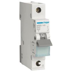 Hager Leitungsschutzschalter MBS140 1polig 6kA B-40A 1M QC Hager Leitungsschutzs