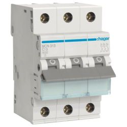 Hager Leitungsschutzschalter MCN313 3polig 6kA C-13A 3M Hager Leitungsschutzscha