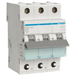 Hager Leitungsschutzschalter MCS340 3polig 6kA C-40A 3M QC Hager Leitungsschutzs