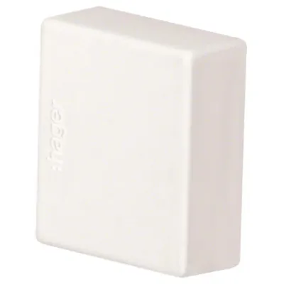 Hager Endstück LF1501569016 | Endplatte für Kabelkanal 15x15mm | halogenfrei | Kunststoff | RAL9016 | 10 Stück