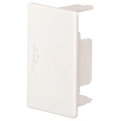 HAGER Endstück LF3004569016 | Leitungsführungskanal Endstück 30x45mm | halogenfrei | Kunststoff | RAL 9016 verkehrsweiß