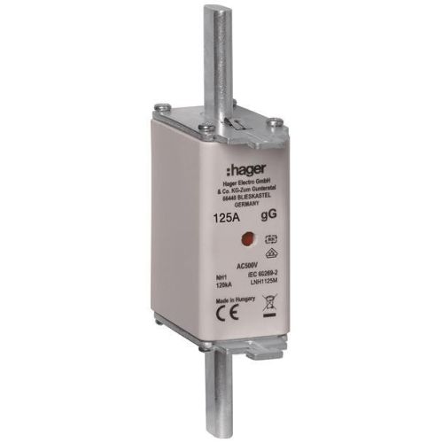 Bild: HAGER LNH1125M Sicherung NH1C 125A 500V gG MKen. S-füh