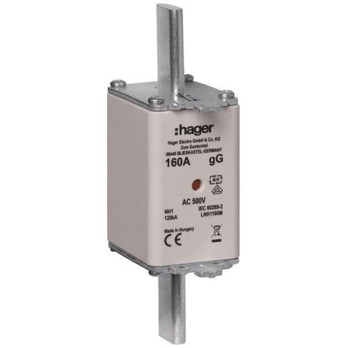 Bild: HAGER LNH1160M Sicherung NH1C 160A 500V gG MKen. S-füh
