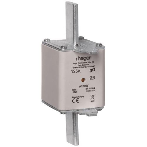 Bild: HAGER LNH3125M Sicherung NH3C 125A 500V gG MKen. S-füh