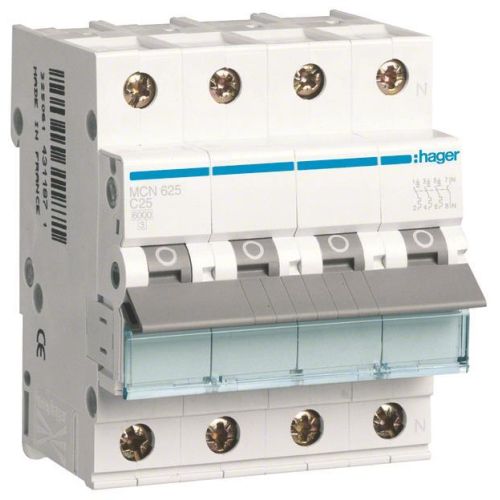 Bild: HAGER MCN625 Sicherungsautomat 3P+N C-25A