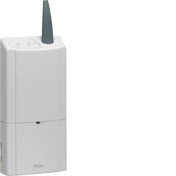 HAGER Medienkoppler TR131N KNX Funk AP 30V | LED-Anzeige | Aufputz | IP30 | 512 Kanäle | Weiß