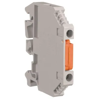 Hager Messer-Trennklemme KXA04KD | 4mm² | 800V | 20A | Schraubanschluss | 1 Etage | Thermoplast | grau