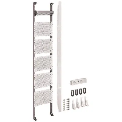 Hager Multimediafeld UF511NW | 1-feldig | 1350x250mm | 6x RJ45 Patchmodul Kat.6 | für Zählerschrank