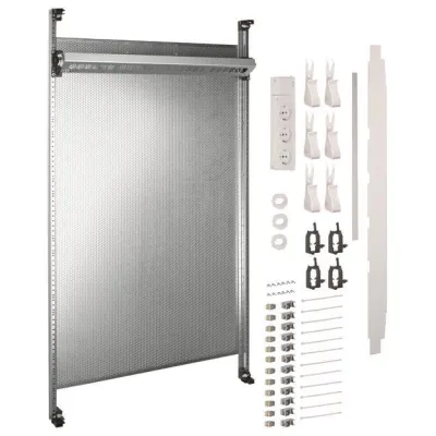 Hager Multimedia Komplettfeld UF221NW | 2-feld | 900x500mm | 12x RJ45 Kat.6 werkzeuglos