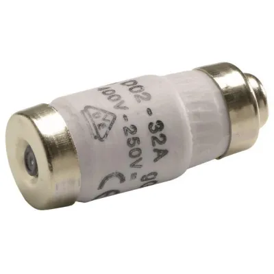 Hager D02-Sicherungseinsatz LE1832 | 32A | 400V gG | E18 | mit Kennmelder | Neozed | gelb