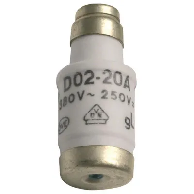 Hager Sicherungseinsatz D02 LE1863 | D02 Sicherung 63A 400V gG | Kennmelder | Kupfer