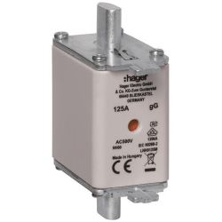 Hager Nh-Sicherungseinsatz Gr.00 125a LNH0125M spannungsführende Grifflasche