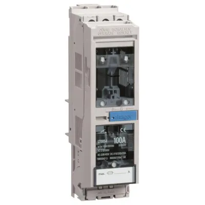 Hager Sicherungslasttrennschalter LT0054 | NH000 | 3-polig | 100A | 40mm Sammelschiene | Abgang unten