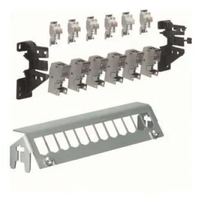 Hager Patch-Panel FZ12MM | 12-fach Verteilerfeld | 6x RJ45 Modul Kat.6 | für Hutschiene/Montageplatte | Metall | weiß