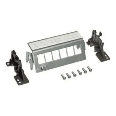 Hager Patchpanel FZ06MK 6-fach Keystone leer | für Hutschiene oder Schraubmontage | 60x123x45mm | Stahlblech | weiß