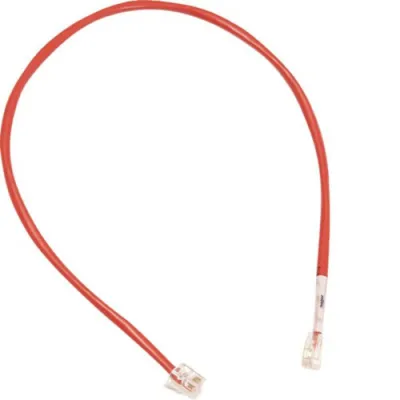 HAGER Patchkabel ZZ12LMN200 | RJ12 2x Stecker | 2m Länge | AWG24 | 1:1 Pinbelegung | rot