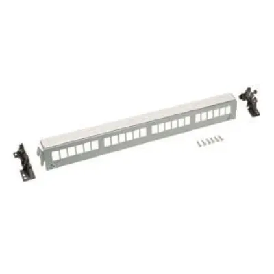 Hager Patchpanel FZ24MK | 24-fach Keystone | Leer | Für DIN-Hutschiene | Universalhalterung Stahlblech | Weiß