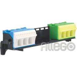 Hager PE/N-Klemme m.Träger 2x14 Quick-Connect FZ381