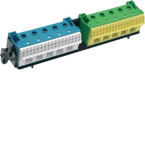 Bild: Hager PE/N-Klemme m.Träger 2x22 Quick-Connect FZ383