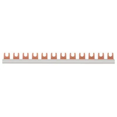 HAGER Phasenschiene KDN180A | 1-polig | Gabelanschluss | 16mm² | 80A | 12 Module | 210mm | isoliert