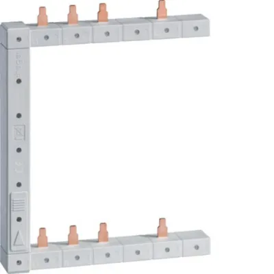 Hager Phasenschiene KCF563L | senkrecht links | 3+N | 17,8mm | 125mm | 10mm² | 2-reihig | 63A | Stift | L1N-L2N-L3N