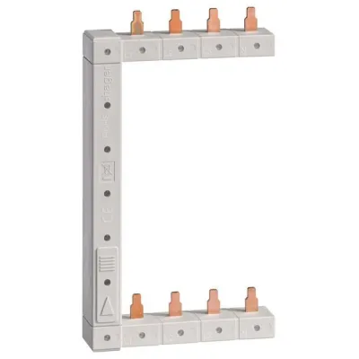 Hager Phasenschiene KCF663S | senkrecht | 63A | links/rechts (symmetrisch) | L1L2L3N | 125mm | 2-reihig | 3+N | 10qmm