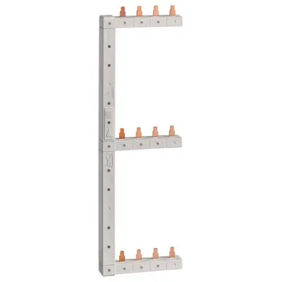 HAGER Phasenschiene senkrecht KCF668S | 3+N | 63A | 125mm | L1L2L3N | links/rechts | 3-reihig | 10qmm