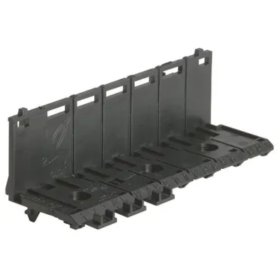 Hager Klemmenträger Universaladapter KN00A | QuickConnect Adapter leer | für Hutschiene SSK Montage | 105mm | schwarz