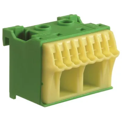 Hager PE-Klemmblock KN10E | QuickConnect Klemme | 10 Klemmstellen | 63A | 230V | 45mm | für Massiv- & flexible Leiter