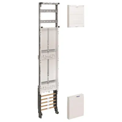 Hager Reservefeld ZH52XL 282581 | 1350mm | 3-polig | 2 Reserveplätze | SaS & PE/N-Klemmen | Stahlblech | RAL 9010