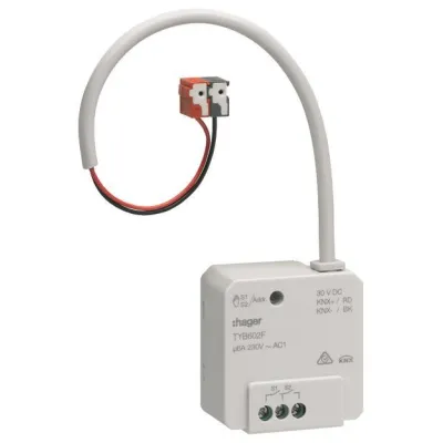 Hager Schalt-/Jalousieaktor TYB602F KNX Unterputz 2-fach | 6A | 230V | 2 Ausgänge | Busankopplung | IP20