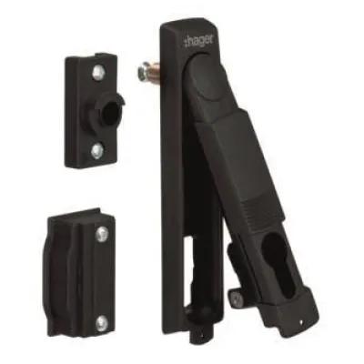 Hager Schwenkhebelgriff FZ535N | universell | für Profilhalbzylinder 40mm | plombierbar | IP44/IP54 | Knebel