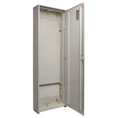 Hager Wandschrank FP12SN2 | IP44 | 1700x550x205mm | Stahl pulverbeschichtet | Schutzklasse II | leer | RAL 9010