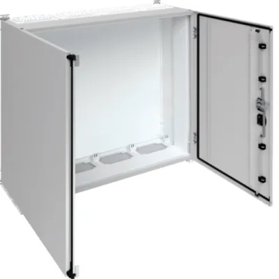 Hager Schaltschrank FR74S | Aufputz | IP55 | Stahlblech | 1100x1050x275mm | Doppel-Tür | 800A | Grau RAL 7035