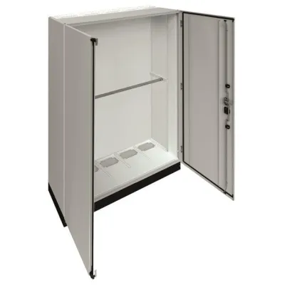 Hager Standgehäuse FR25H1 | IP55 Verteiler-Schrank | 1850x1300x400mm + 100mm Sockel | Stahl | RAL 7035 | Aufputz | grau