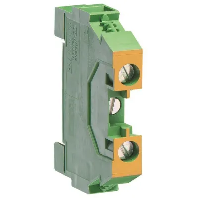 HAGER Schutzleiter-Reihenklemme KXA10E | 1–10mm² | Schraubanschluss | 1 Etage | Thermoplast | grün/gelb