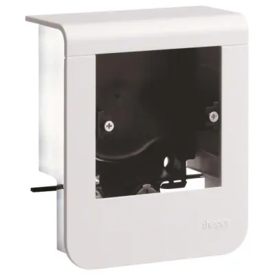 Hager Geräteträger SL200559019016 | Universal für UP-Geräte | SL-K 1-fach | 20x55mm | Aufrasten | verkehrsweiß