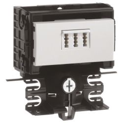 HAGER SL200559459016 Geräteträger Telefon TAE 3x6 NFN vweiß