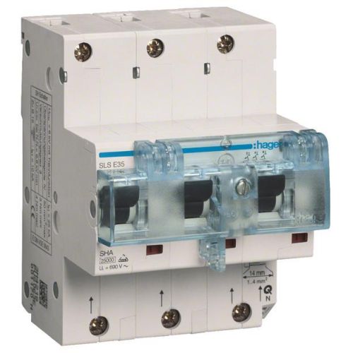 Bild: Hager SLS-Schalter 35A,3polig,E-Charak. HTN335E