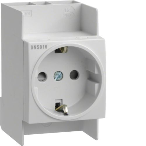 Bild: Hager SNS016 Steckdose für Reiheneinbau Hutschiene 16A 250V 2,5PLE