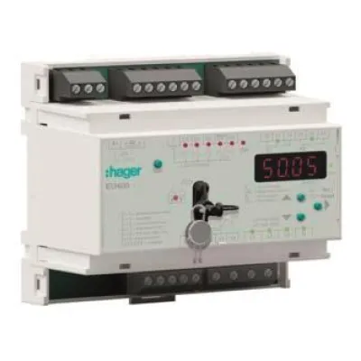 HAGER Spannungs- und Frequenzrelais EU400NA | VDE AR-N 4105 | 24-270V AC/DC | 2 Wechsler | Spannungswächter