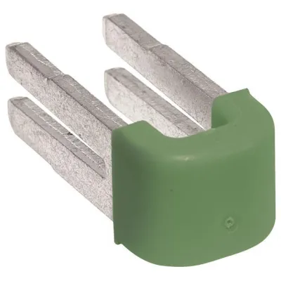 Hager Steckbrücke KN99E | QuickConnect Querverbinder für PE-Klemmblock 10 Stück | 63A | steckbar | grün/gelb