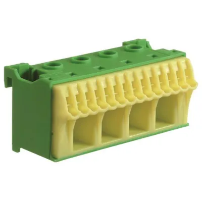 Hager PE-Klemmblock KN18E | QuickConnect Klemme | 18 Klemmstellen | 63A | 230V | Federzuganschluss | 75mm