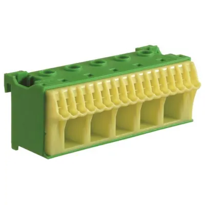 Hager PE-Klemme KN22E | QuickConnect Klemmblock | 22 Klemmstellen | 63A | 230V | 90mm | für starre & flexible Leiter