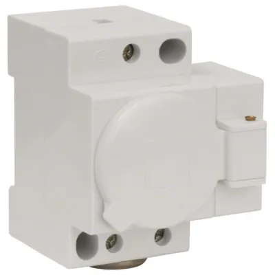 Hager Steckdose Einbau SN017 | 16A 250V | mit Klappdeckel | SCHUKO | 3,5TE | Kunststoff | Verteiler Schutzklasse II