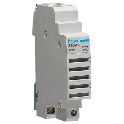 Hager Summer SU215 230V AC | Meldegerät Dauerton | 78dB | 1PLE | IP20 | Einbau | Kunststoff | grau