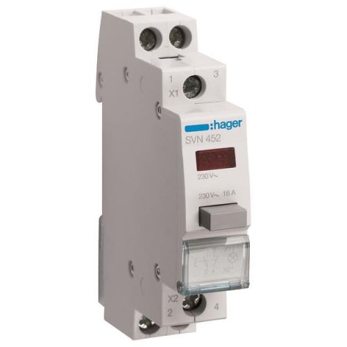 Bild: Hager Taster 1S/1Ö rot,230V SVN452