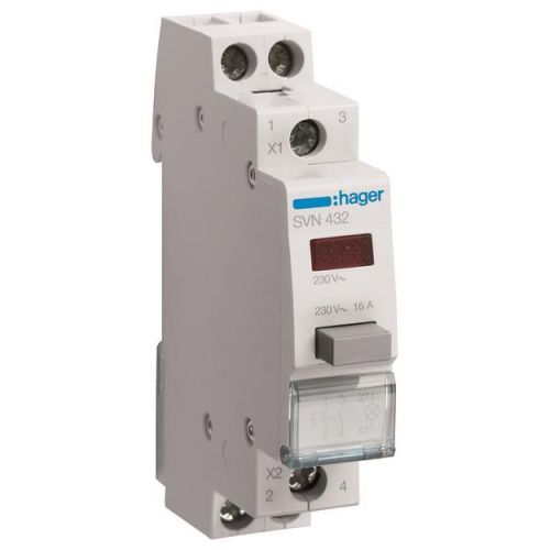 Bild: Hager Taster 2S rot,230VAC SVN432