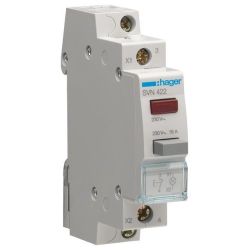 Hager Taster SVN422 16A 1Ö 230V AC Leuchtm. rot 1PLE Hager Taster SVN422 16A 1Ö 